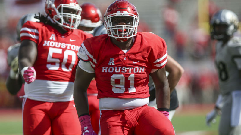 Houston Cougars defensive end Nick Thurman