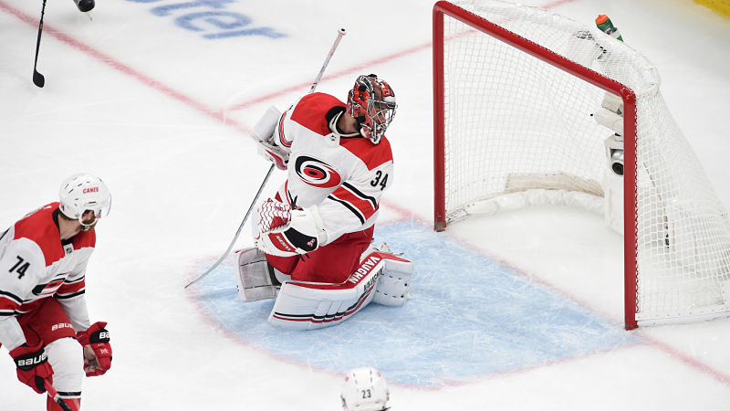 Carolina Hurricanes goalie Petr Mrazek