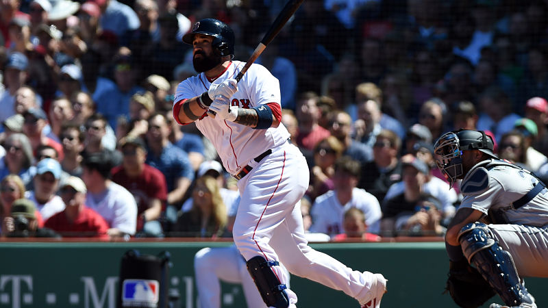 Boston Red Sox catcher Sandy Leon