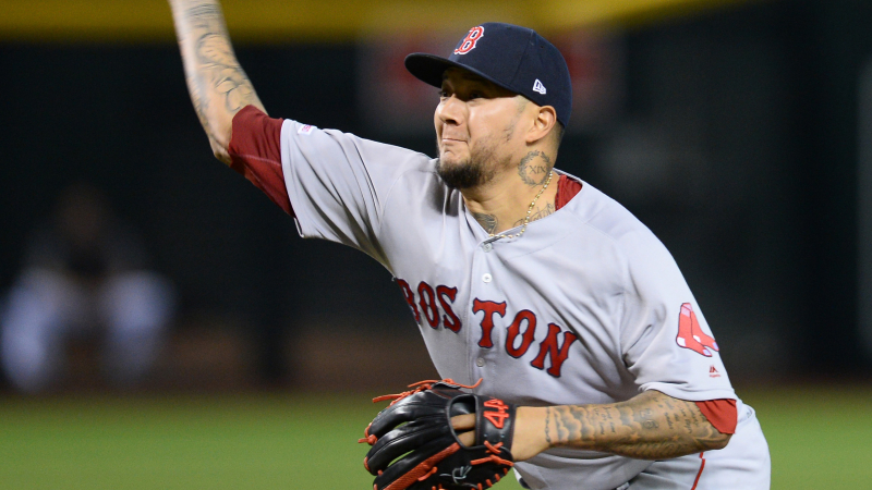 Boston Red Sox pitcher Hector Velazquez