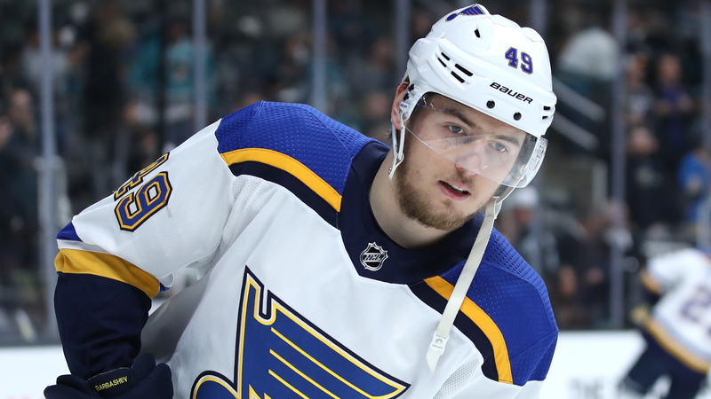 Blues center Ivan Barbashev