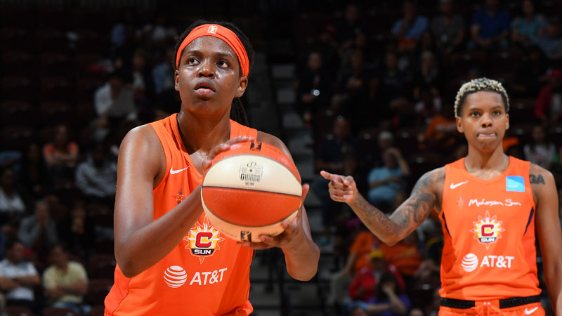 Connecticut Sun's Jonquel Jones And Courtney Williams