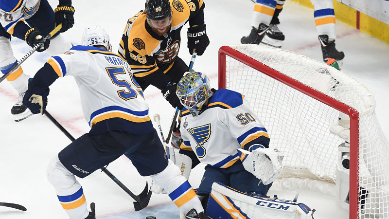 Blues goalie Jordan Binnington