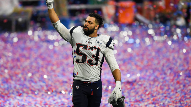 New England Patriots middle linebacker Kyle Van Noy