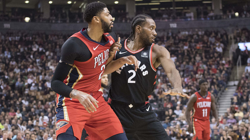 Los Angeles Lakers forward Anthony Davis and Los Angeles Clippers forward Kawhi Leonard