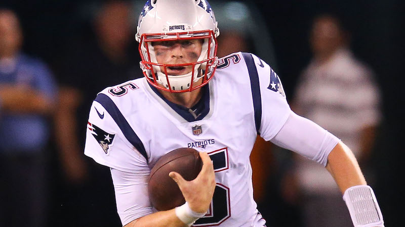 Patriots wide receiver Danny Etling