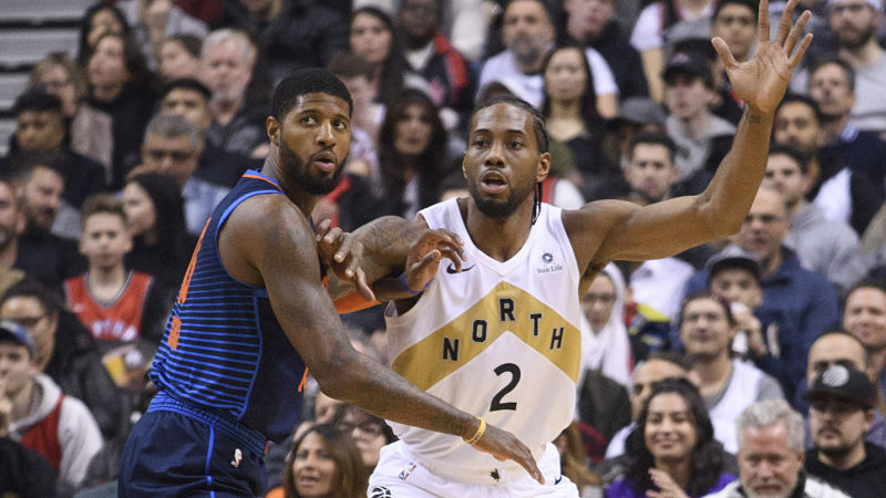 Los Angeles Clippers forwards Paul George and Kawhi Leonard