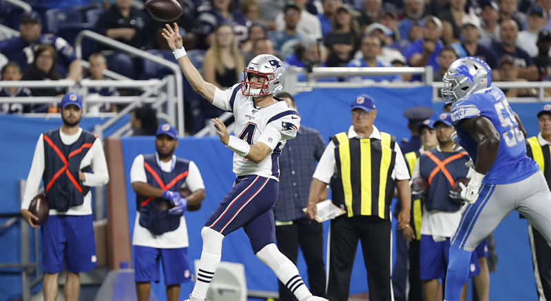 New England Patriots quarterback Jarrett Stidham