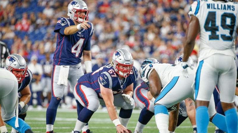 New England Patriots quarterback Jarrett Stidham