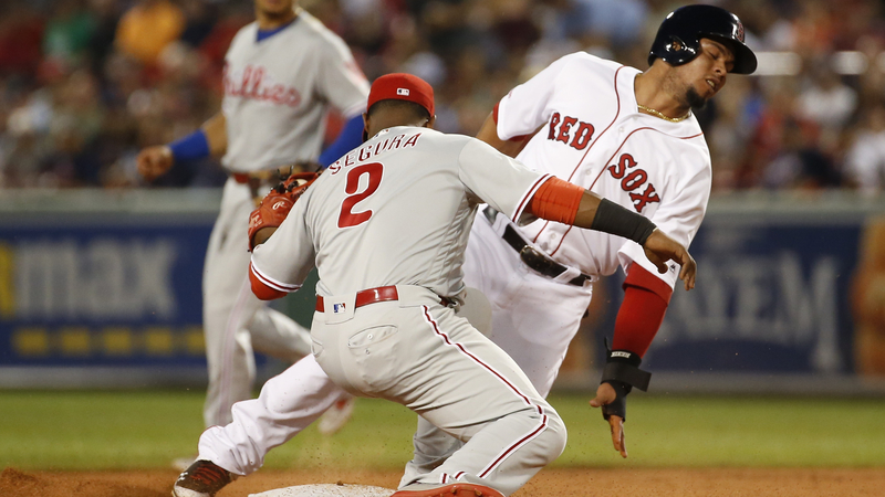 Philadelphia Phillies Shortstop Jean Segura And Boston Red Sox Second Baseman Marco Hernandez