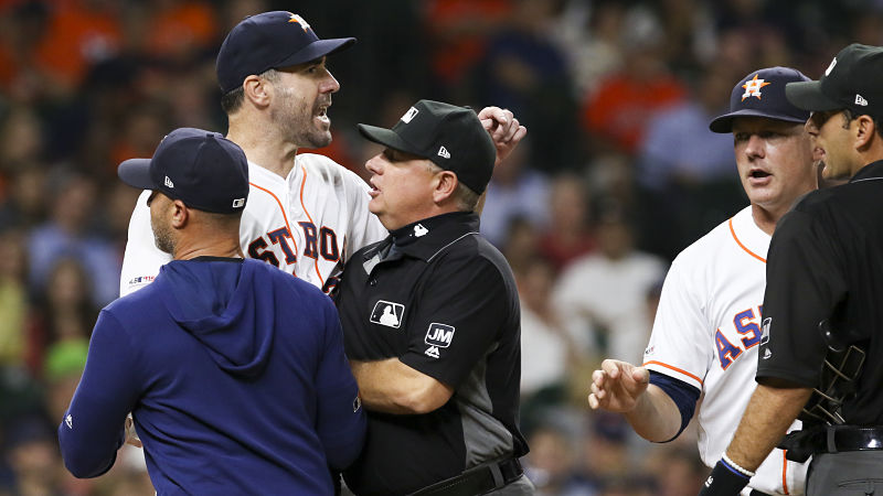 Houston Astros starting pitcher Justin Verlander