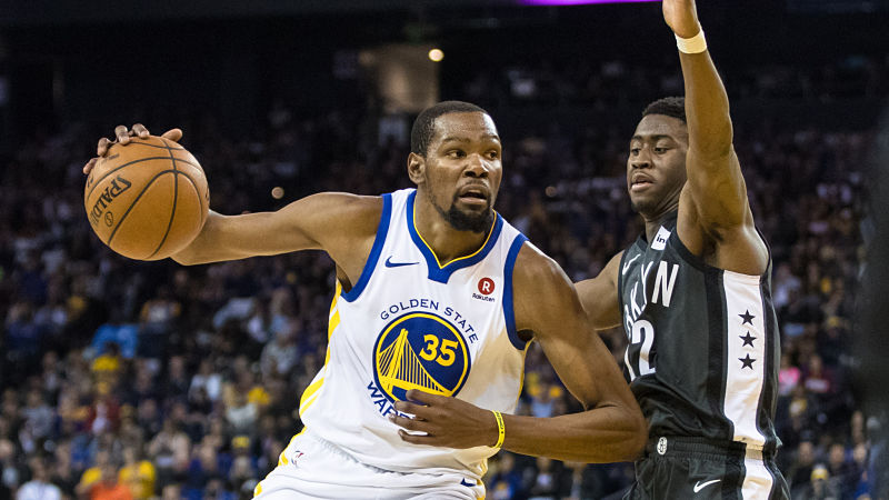 Brooklyn Nets forward Kevin Durant and guard Caris LeVert