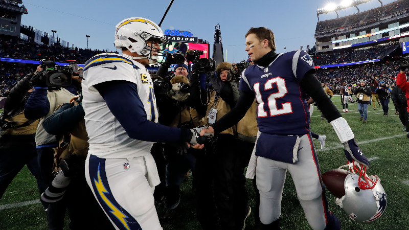 Indianapolis Colts quarterback Philip Rivers and Tampa Bay Buccaneers quarterback Tom Brady