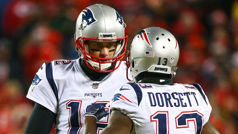 New England Patriots Tom Brady, Phillip Dorsett