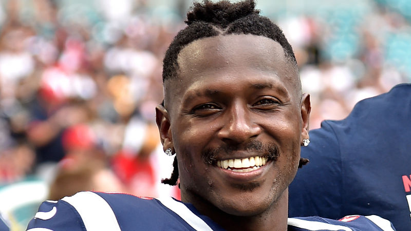 New England Patriots receiver Antonio Brown
