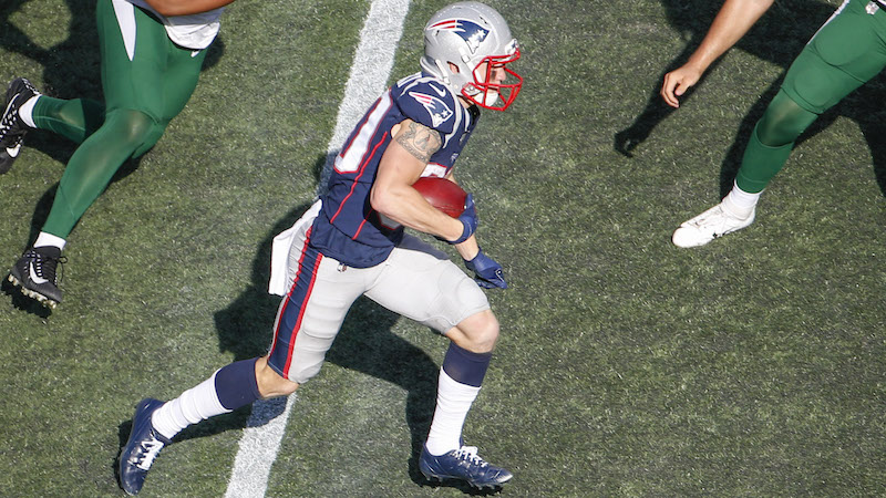 Patriots wide receiver Gunner Olszewski