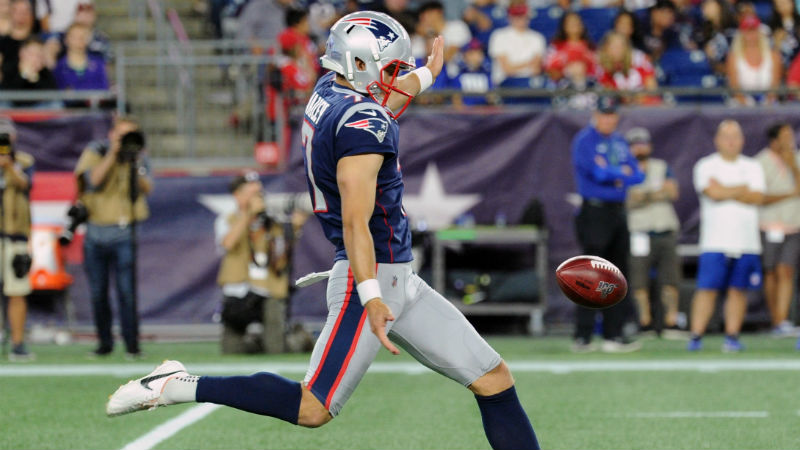 New England Patriots punter Jake Bailey