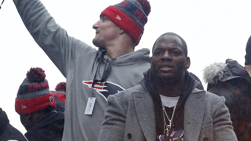 Patriots tight ends Rob Gronkowski, Martellus Bennett
