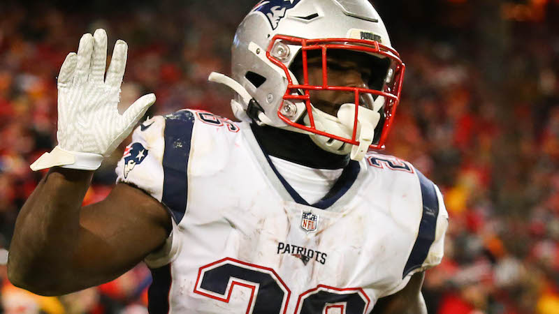 Patriots running back Sony Michel
