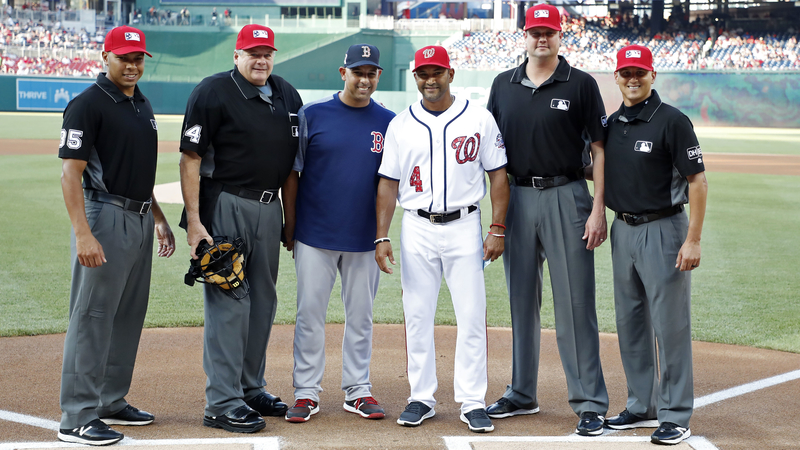 Boston Red Sox Manager Alex Cora And Washington Nationals Manager Dave Martinez
