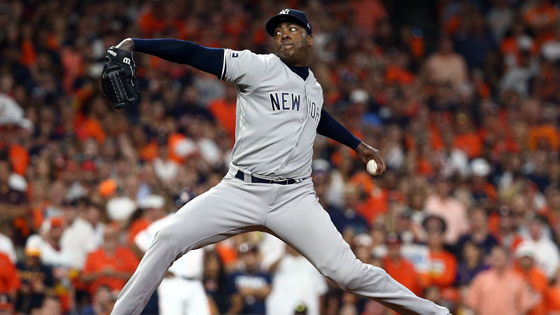 New York Yankees pitcher Aroldis Chapman