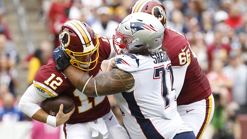 Washington Redskins quarterback Colt McCoy and New England Patriots defensive tackle Danny Shelton