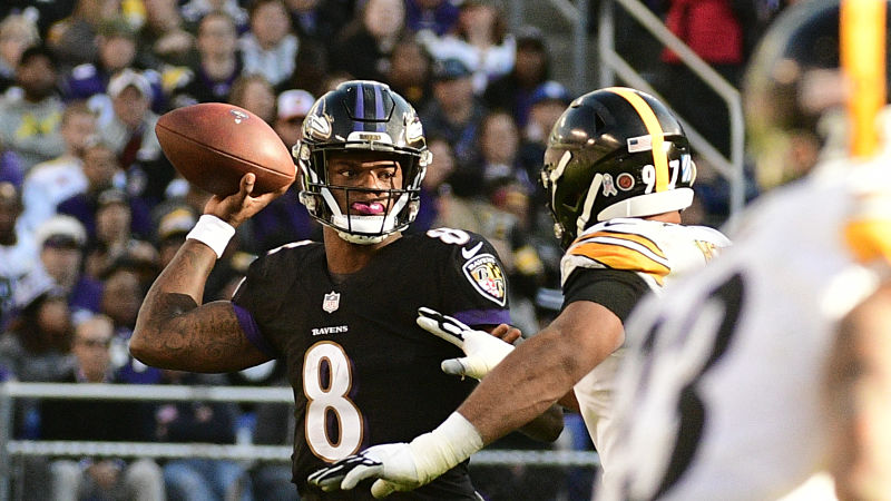 Baltimore Ravens quarterback Lamar Jackson and Pittsburgh Steelers defensive lineman Cameron Heyward