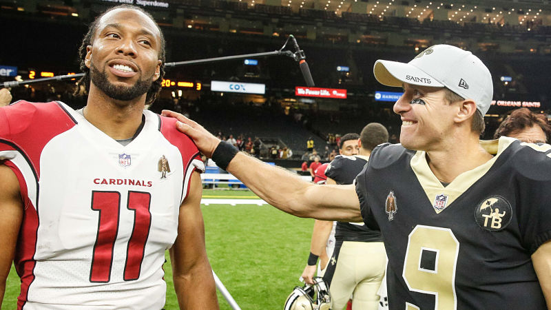 Larry Fitzgerald, Drew Brees