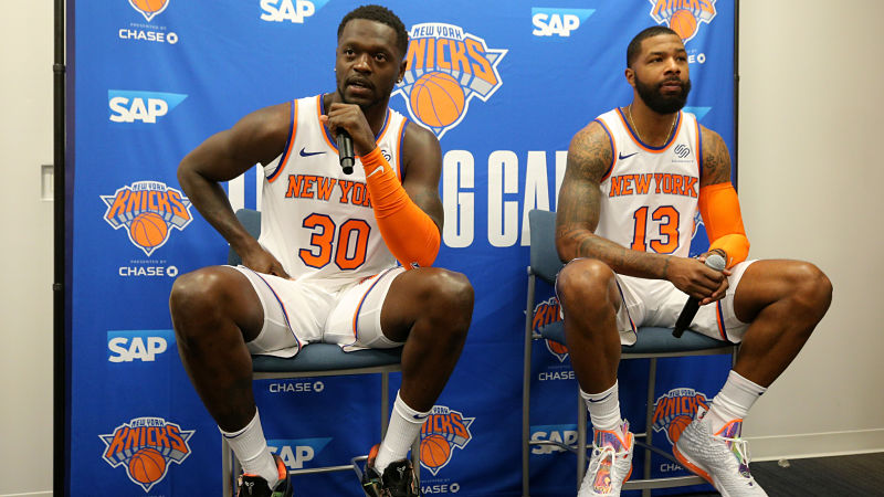 New York Knicks forward Julius Randle and power forward Marcus Morris