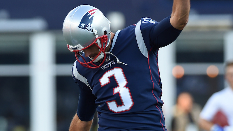 Patriots kicker Stephen Gostkowski