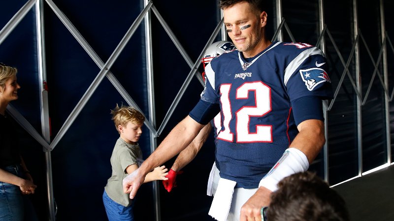 New England Patriots quarterback Tom Brady (12)