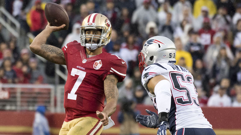 Patriots quarterback Colin Kaepernick