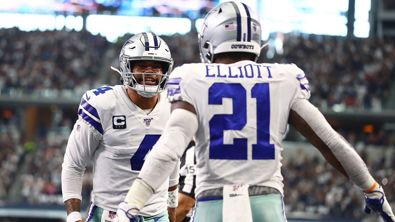 Dallas Cowboys quarterback Dak Prescott and running back Ezekiel Elliott