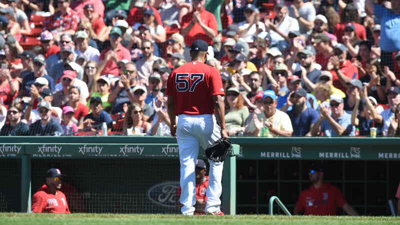 Boston Red Sox starting pitcher Eduardo Rodriguez (57)