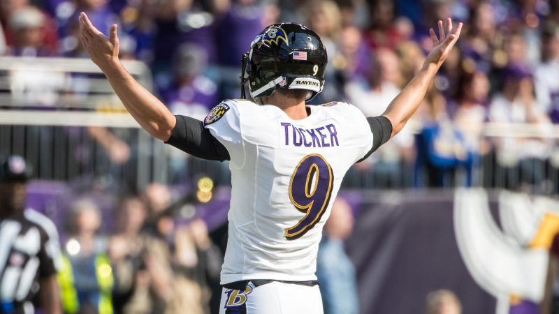 Baltimore Ravens kicker Justin Tucker
