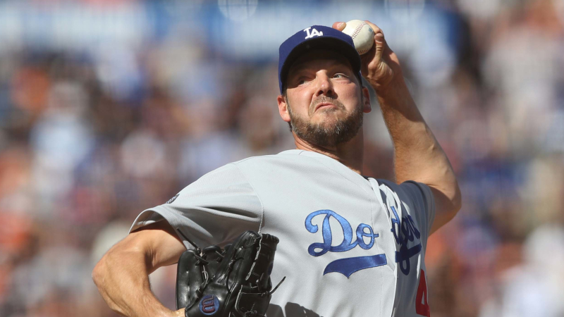 Los Angeles Dodgers pitcher Rich Hill