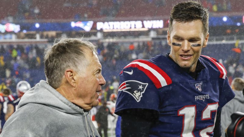 New England Patriots quarterback Tom Brady and head coach Bill Belichick