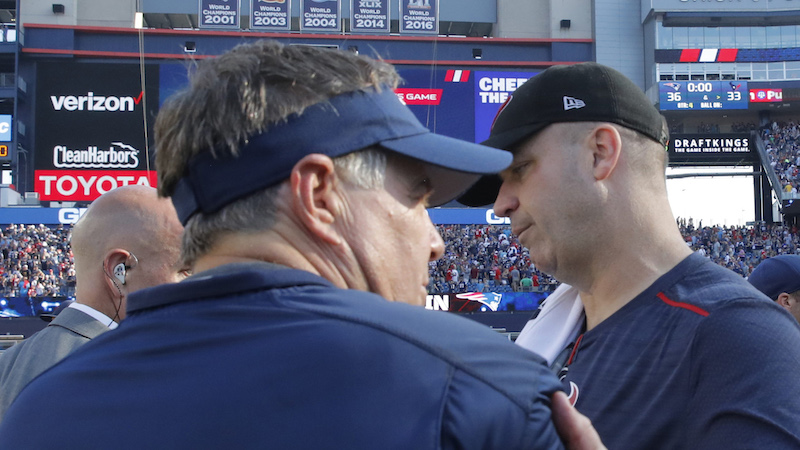 Patriots head coach Bill Belichick, Texans head coach Bill O'Brien