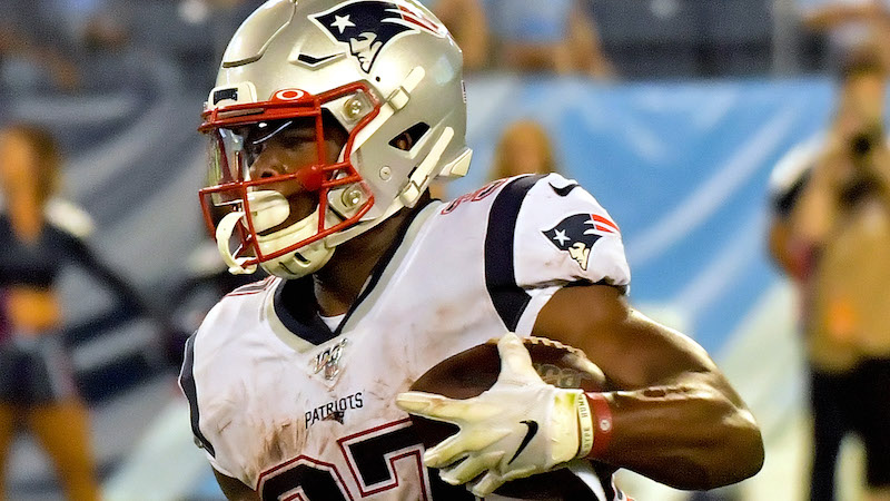 Patriots running back Damien Harris
