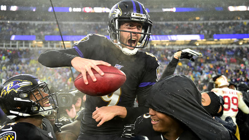 Baltimore Ravens kicker Justin Tucker