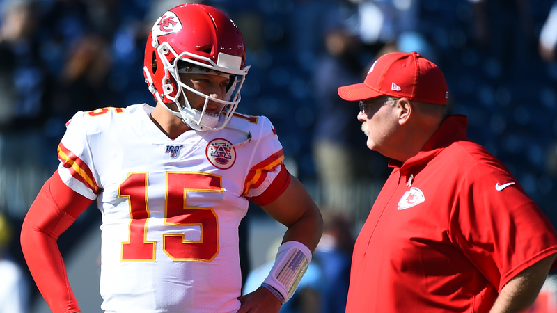 Kansas City Chiefs Quarterback Patrick Mahomes And Head Coach Andy Reid