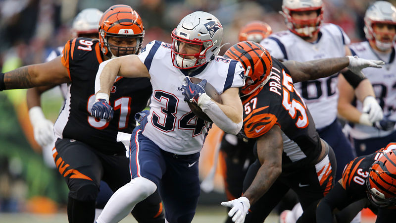 New England Patriots running back Rex Burkhead