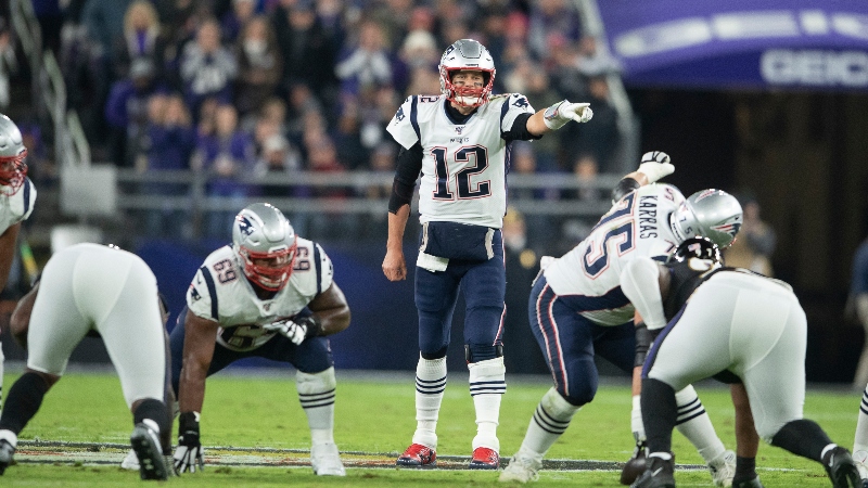 New England Patriots quarterback Tom Brady (12)