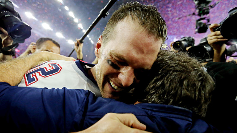 New England Patriots quarterback Tom Brady and head coach Bill Belichick