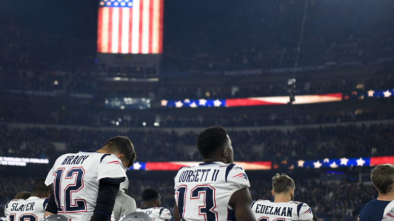 New England Patriots quarterback Tom Brady and wide receiver Phillip Dorsett