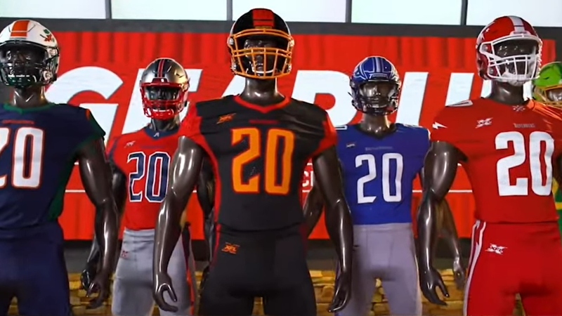 XFL uniforms