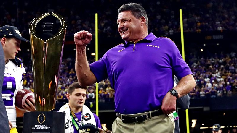 LSU Tigers head coach Ed Orgeron