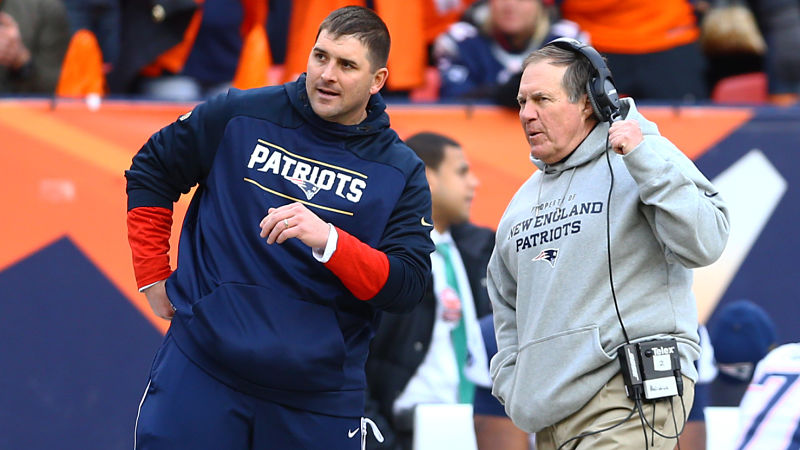 New York Giants coach Joe Judge and New England Patriots coach Bill Belichick