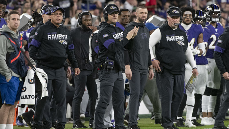 Baltimore Ravens head coach John Harbaugh
