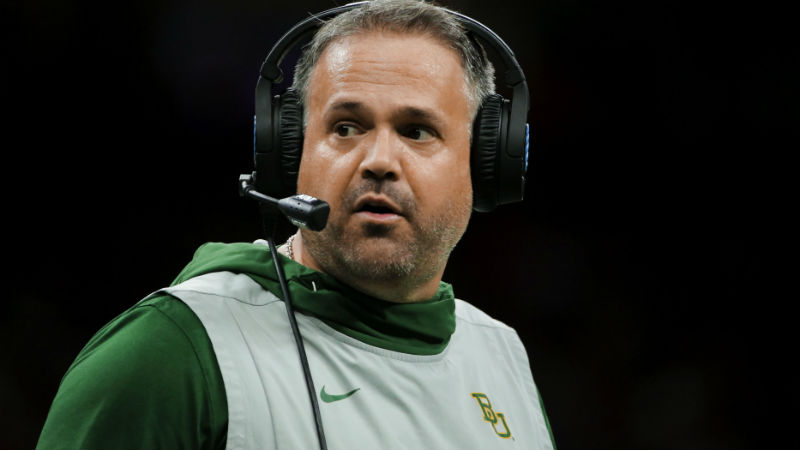 Baylor Bears head coach Matt Rhule